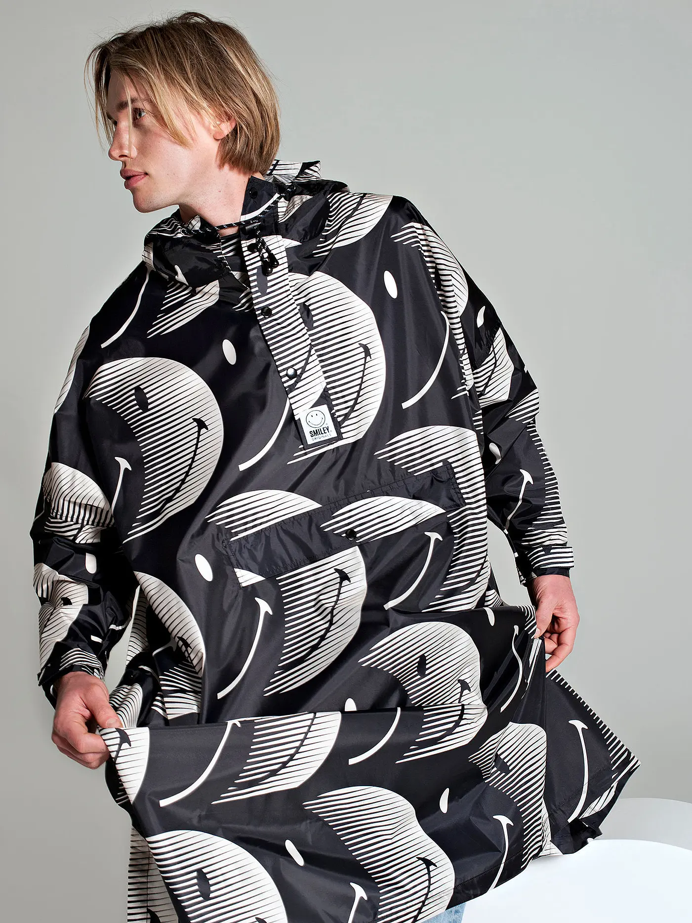 RAINKISS | Regenjacke - Regenponcho HALF MOON SMILE | schwarz