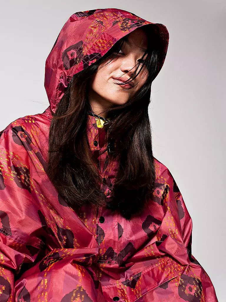 RAINKISS | Regenjacke - Regenponcho Ikat | rot