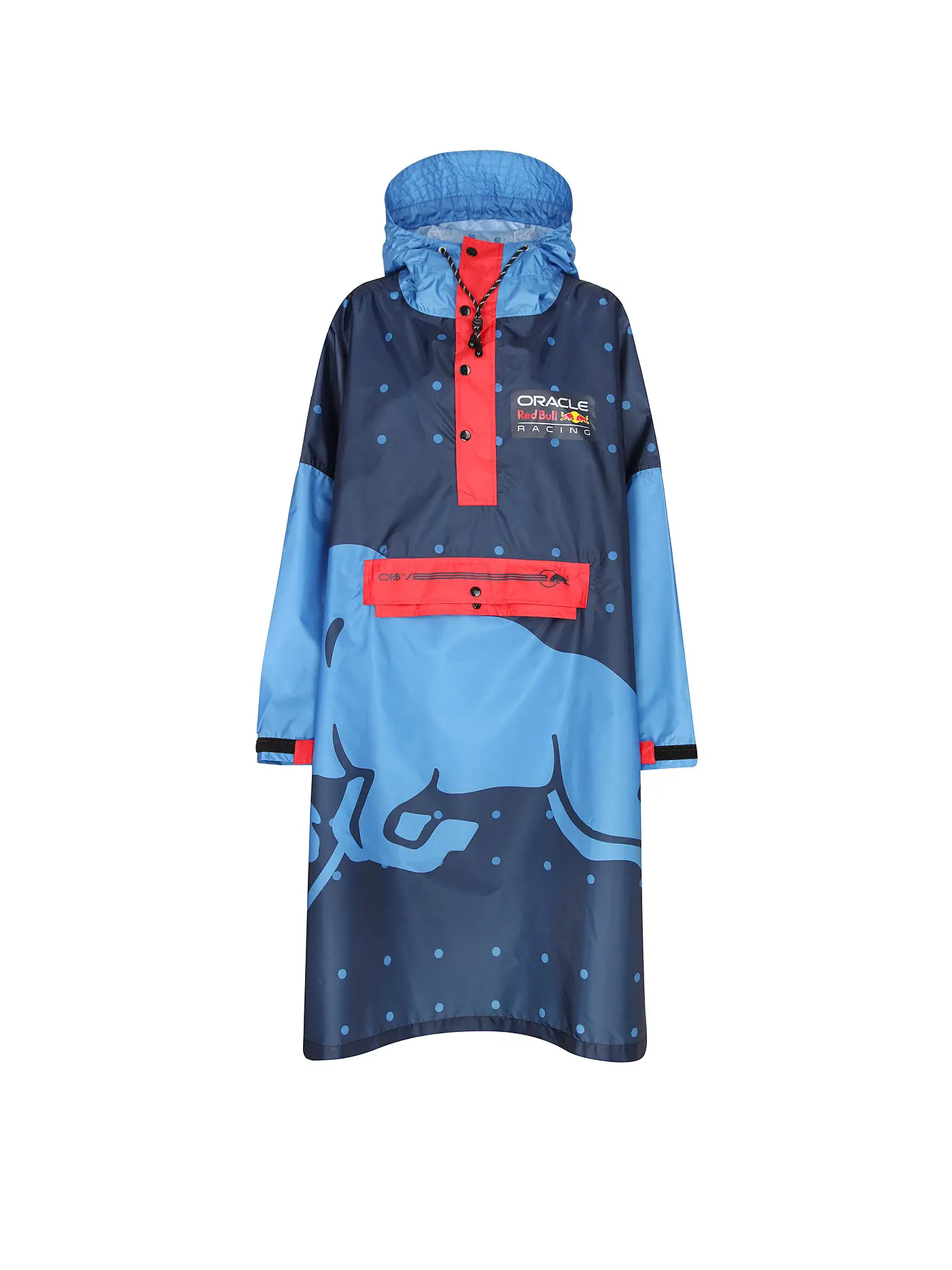 RAINKISS | Regenjacke - Regenponcho Black Polka | blau