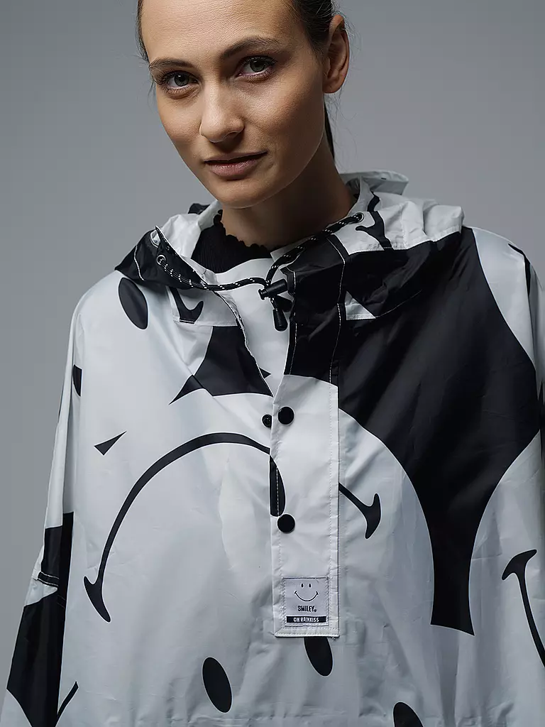 RAINKISS | Regenjacke - Regenponcho PANDA SMILEY | weiss