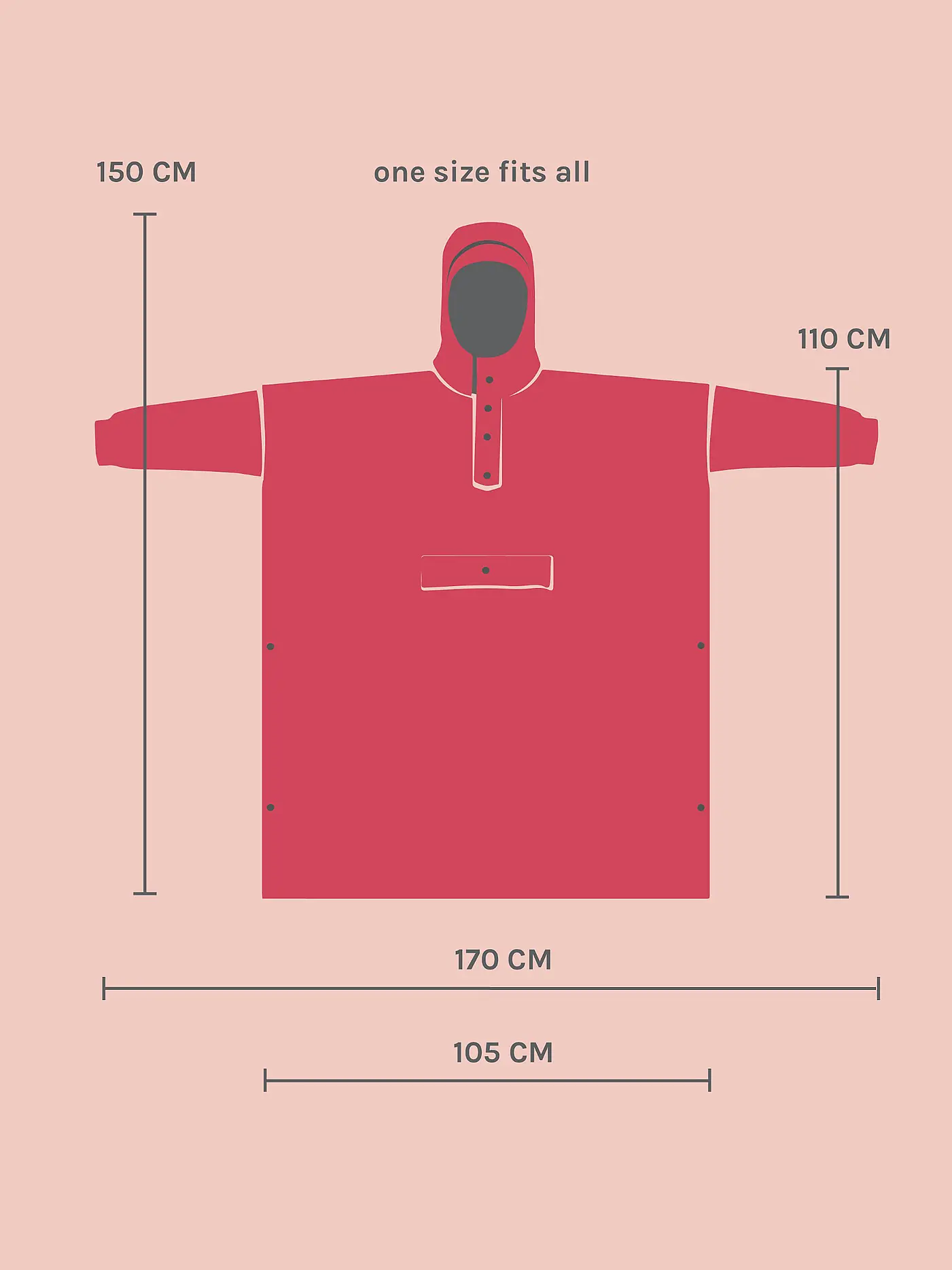 RAINKISS | Regenjacke - Regenponcho Pink Panther | hellbraun