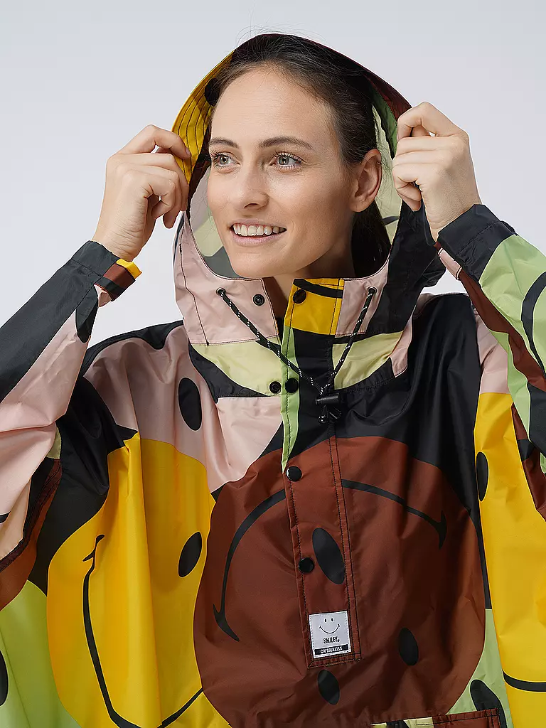 RAINKISS | Regenjacke - Regenponcho RETRO SMILEY | bunt