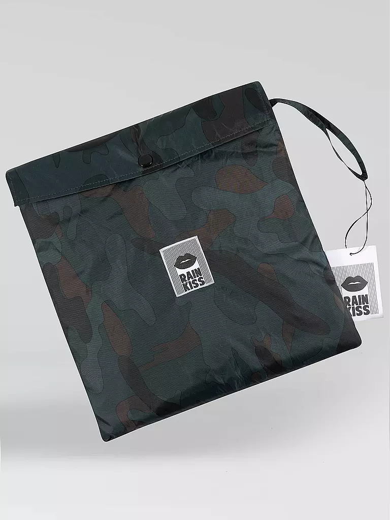 RAINKISS | Regenjacke - Regenponcho Storm Camo | schwarz