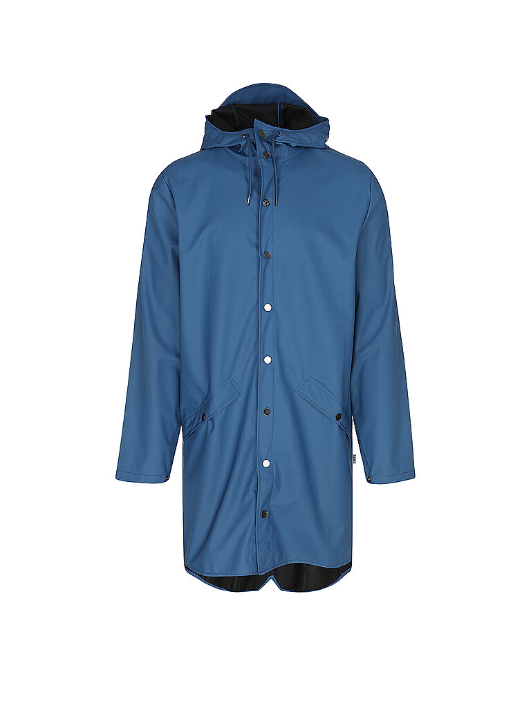 Rains Long Jacket Raincoat Blue L Men 3