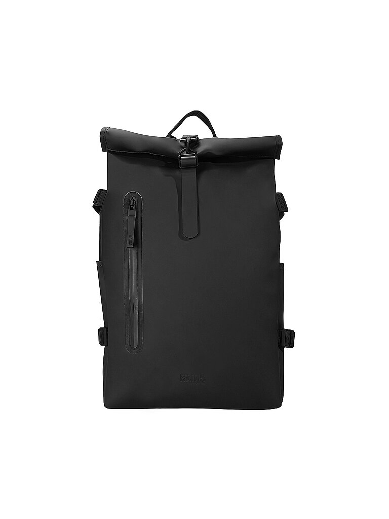 RAINS Rucksack Rolltop Large  schwarz