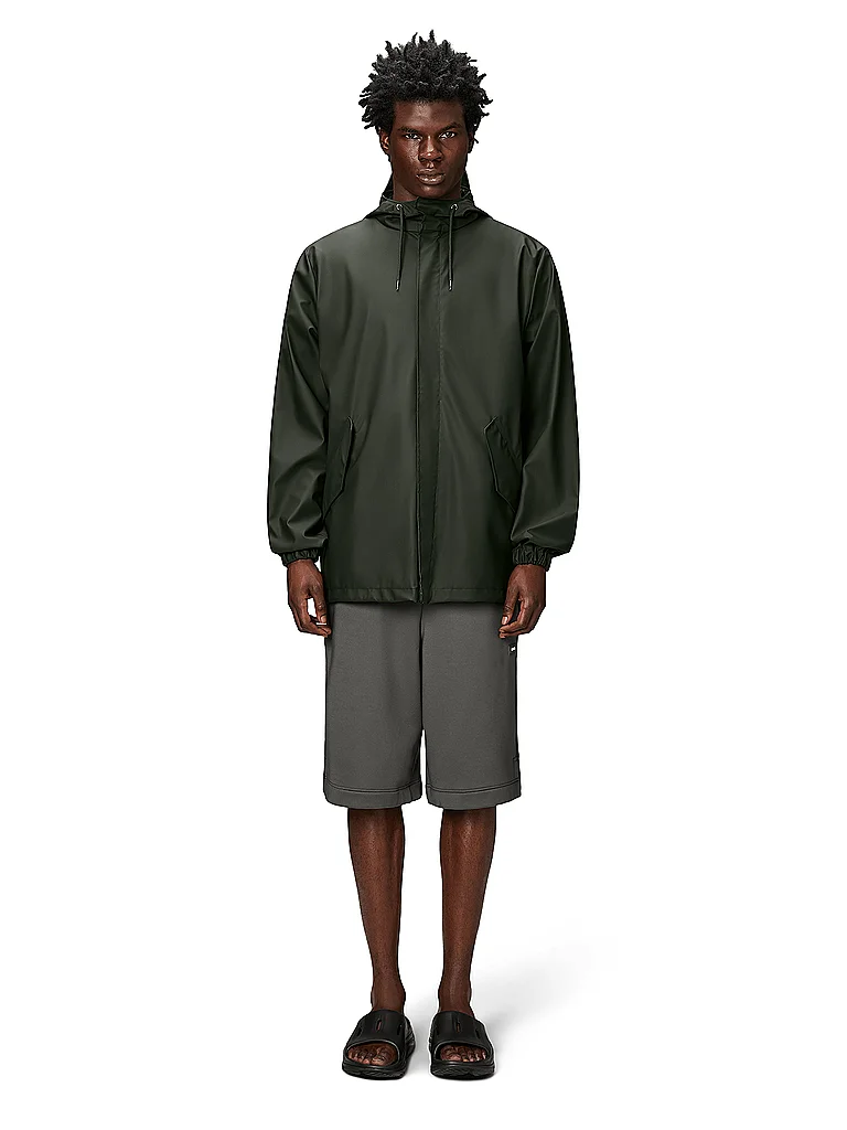 Rains Fishtail Jacket W3 Green Unisex Coat XL 2