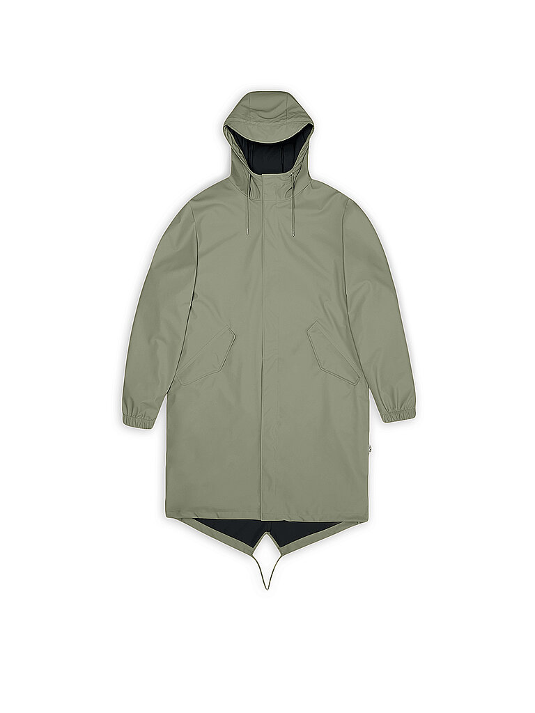 RAINS Parka - Regenjacke hellgrün | L