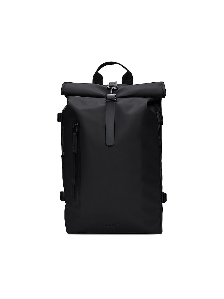 RAINS Rucksack Rolltop Large  schwarz