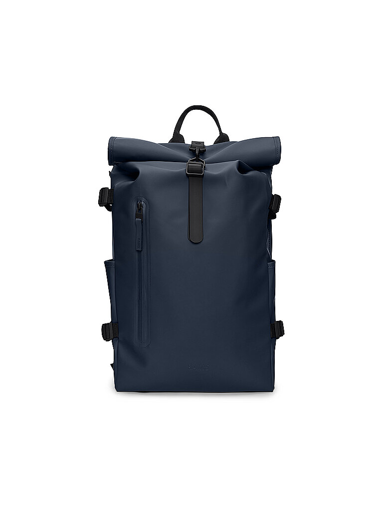 RAINS Rucksack Rolltop Large  blau