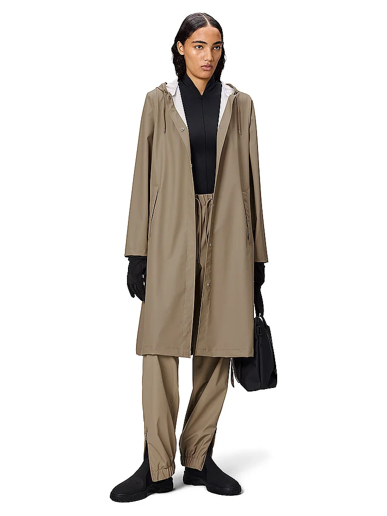 Rains A-Line Longer W Jacket Beige XS 2