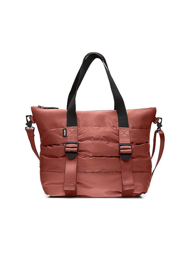 RAINS Tasche - Henkeltasche PUFFER MIX TOTE BAG MINI W3 orange