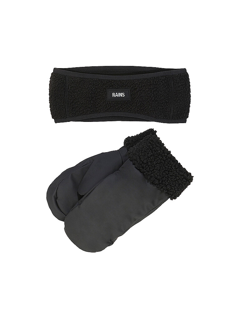 Set 2-teilig Stirnband und Handschuhe schwarz damen