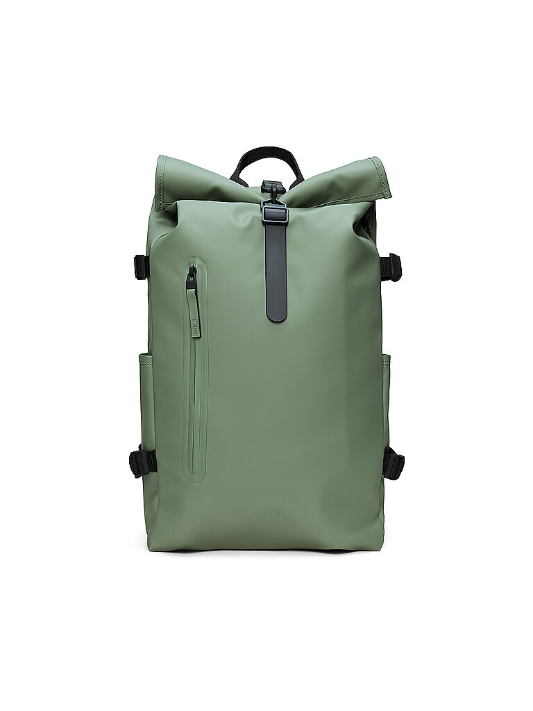 RAINS Rucksack Rolltop Large hellgrün