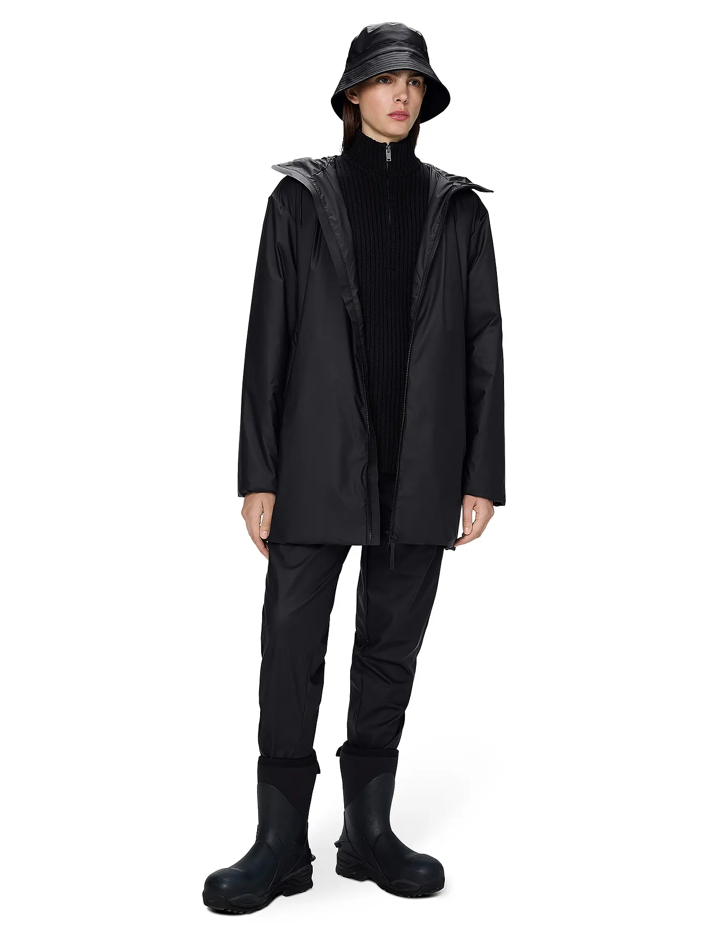 RAINS | Jacke LOHJA LONG INSULTED JACKET | schwarz