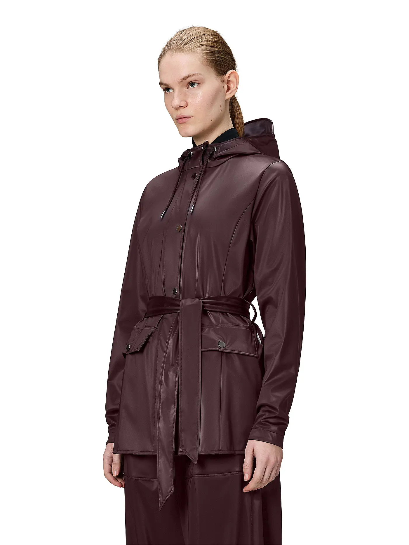 RAINS | Regenjacke CURVE JACKET W3 | dunkelrot