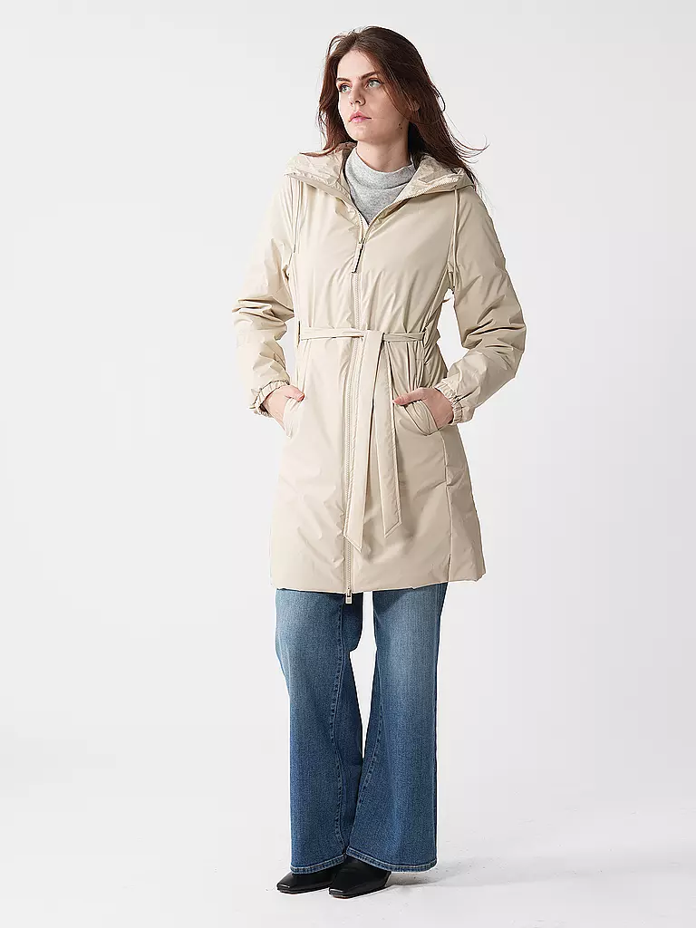 RAINS | Regenjacke LOHJA LONG INSULTED CURVED JACKET  | beige