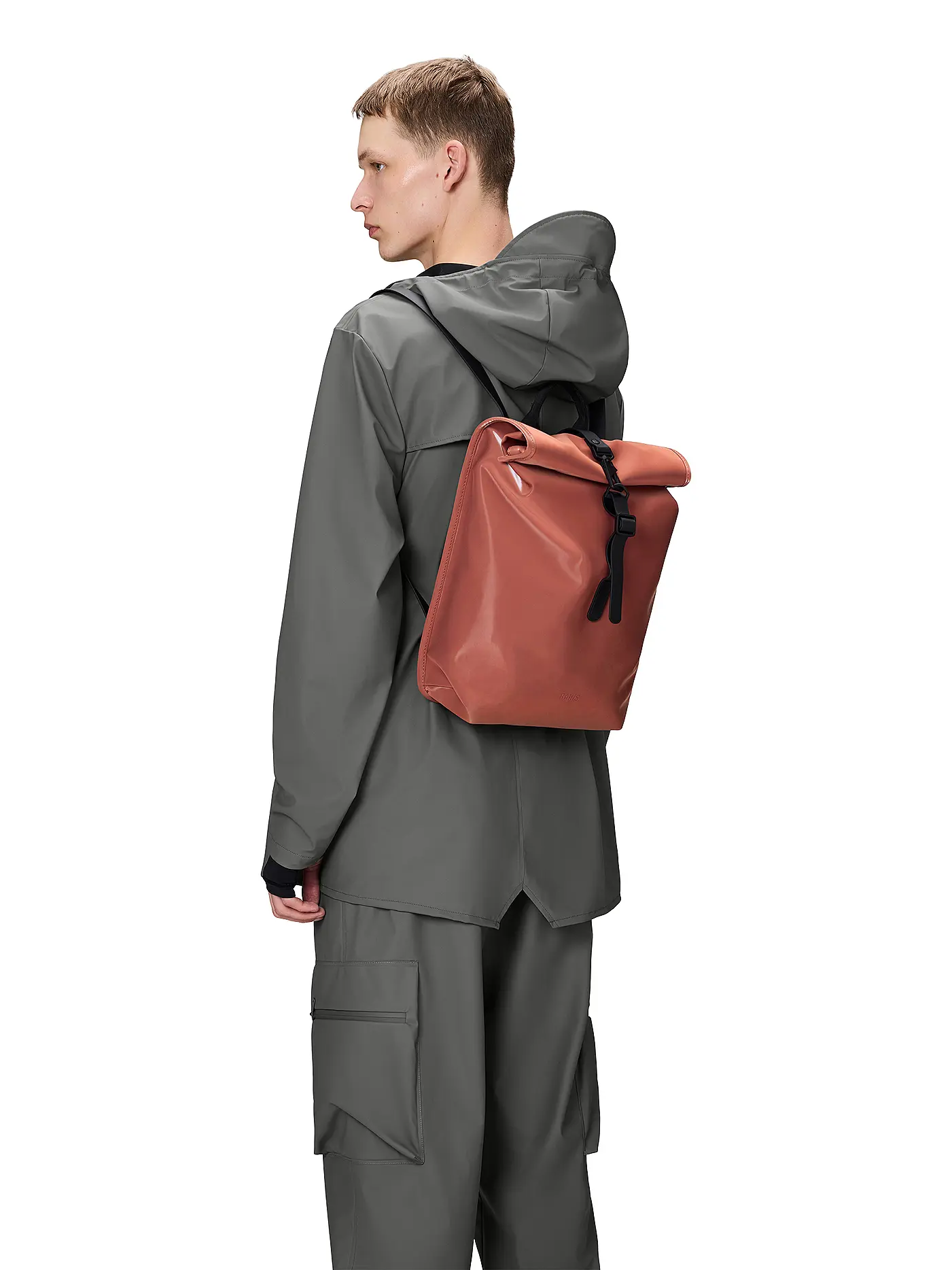 RAINS | Rucksack ROLLTOP MINI | orange