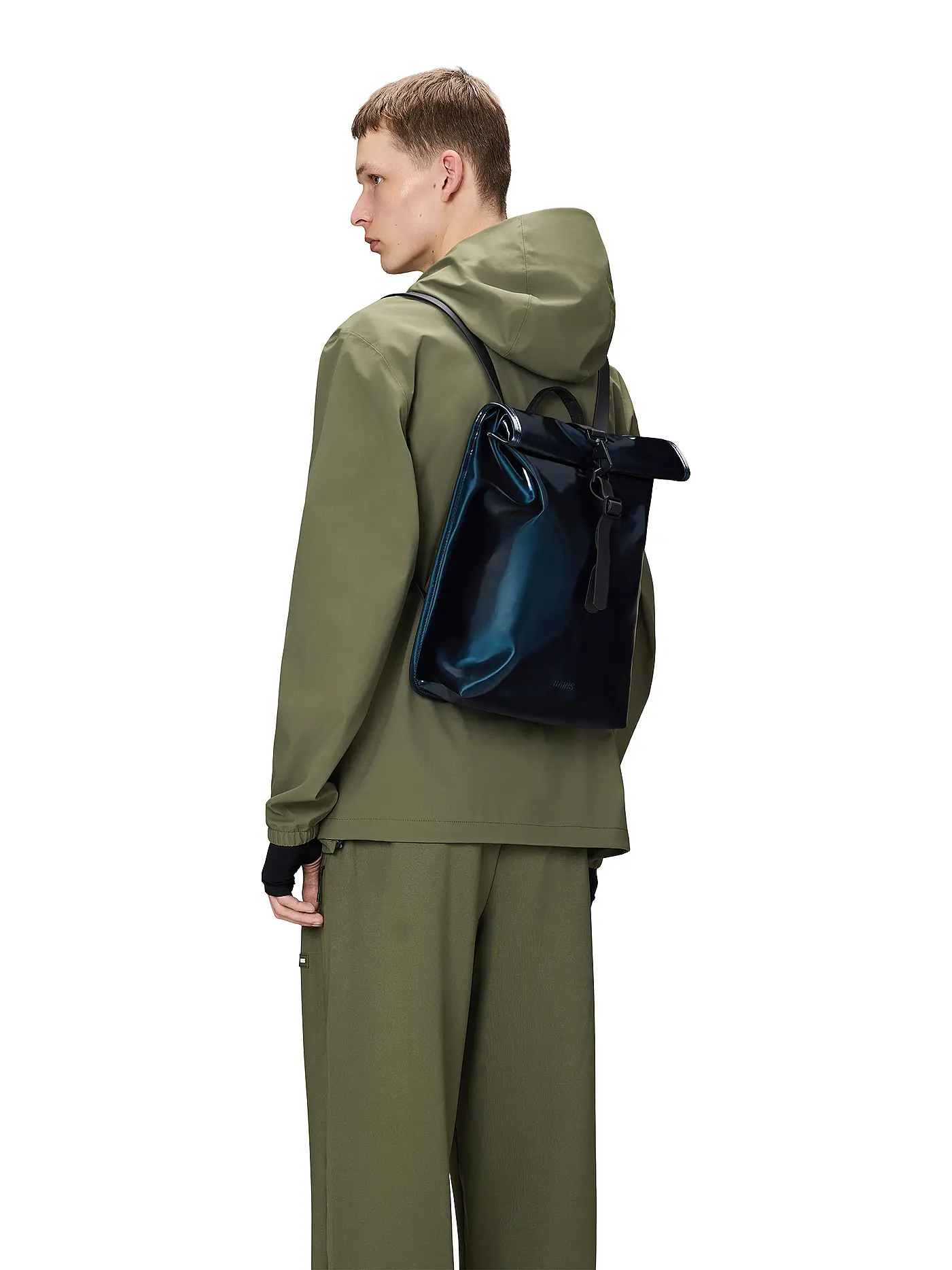 RAINS | Rucksack ROLLTOP MINI | blau