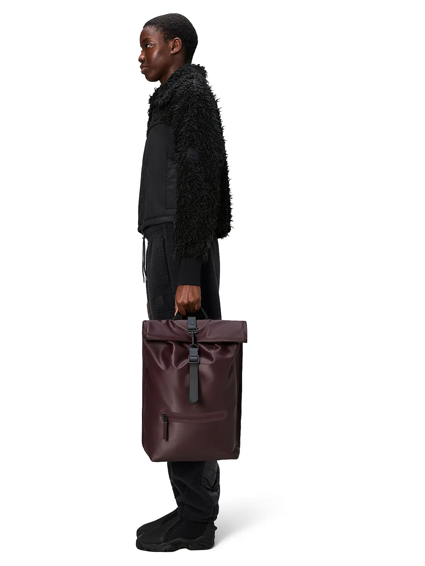 RAINS | Rucksack ROLLTOP | dunkelrot