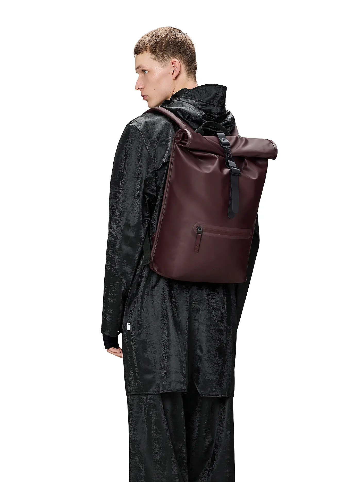 RAINS | Rucksack ROLLTOP | dunkelrot