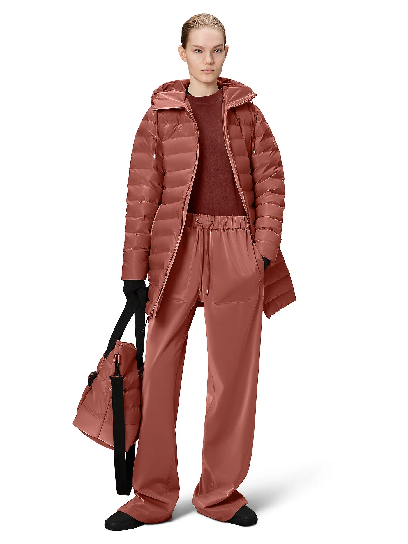RAINS | Steppjacke LOHJA LONG  | orange