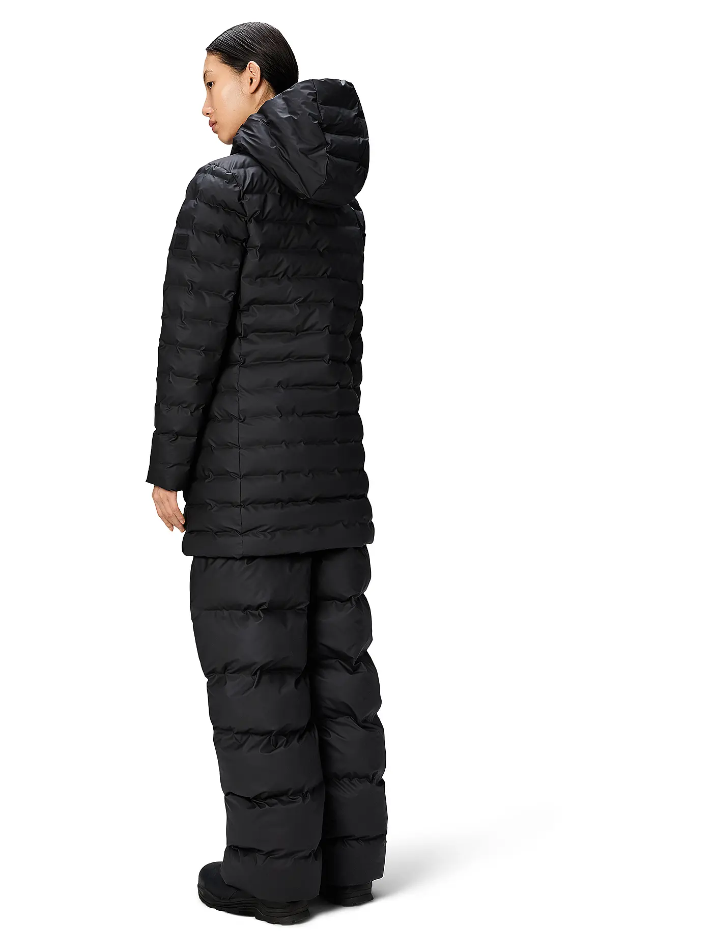 RAINS | Steppjacke LOHJA LONG  | schwarz