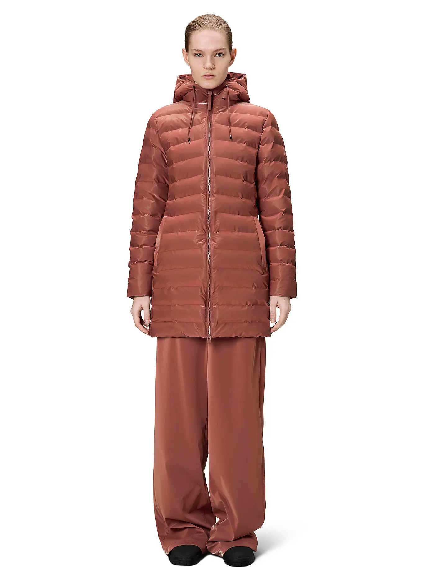RAINS | Steppjacke LOHJA LONG  | orange