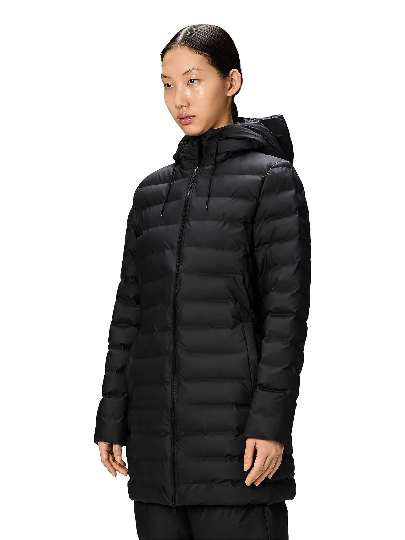 RAINS | Steppjacke LOHJA LONG  | schwarz