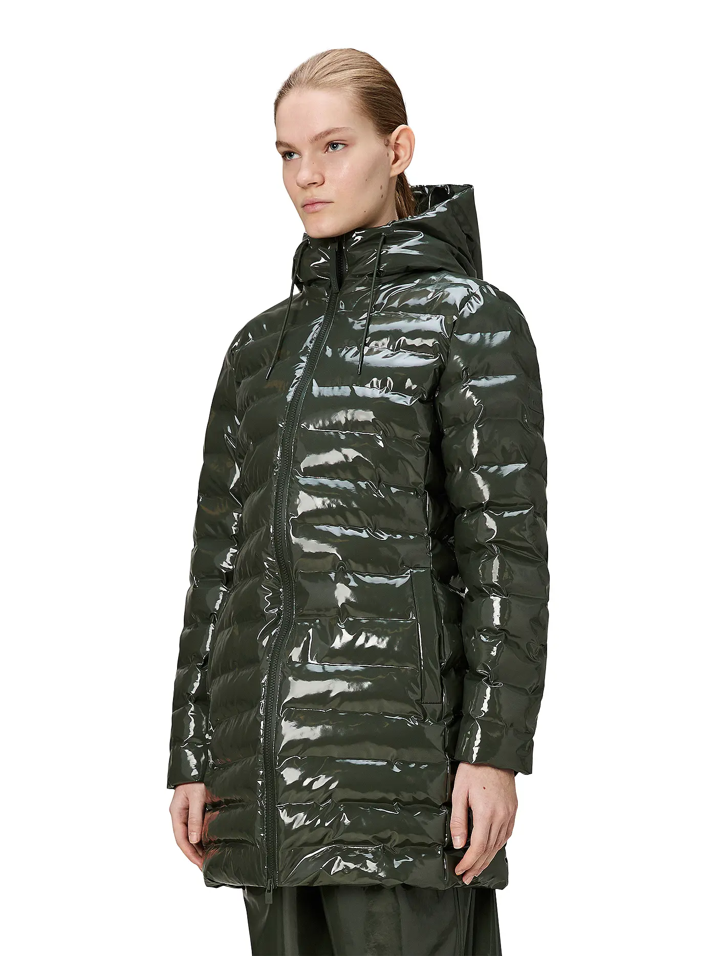 RAINS | Steppjacke LOHJA LONG  | olive