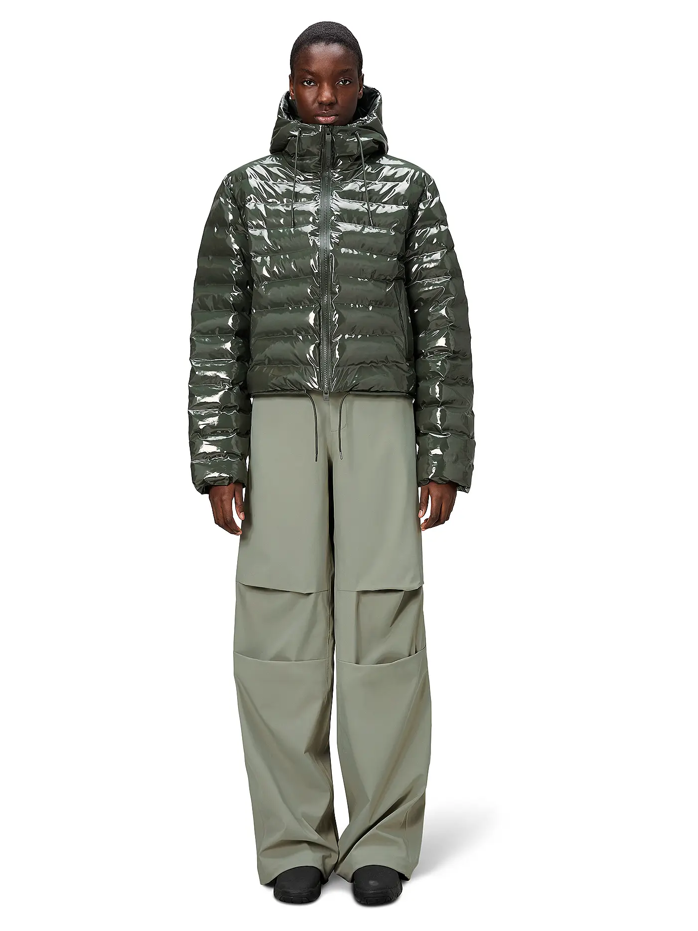 RAINS | Steppjacke LOHJA SHORT PUFFER JACKET | olive