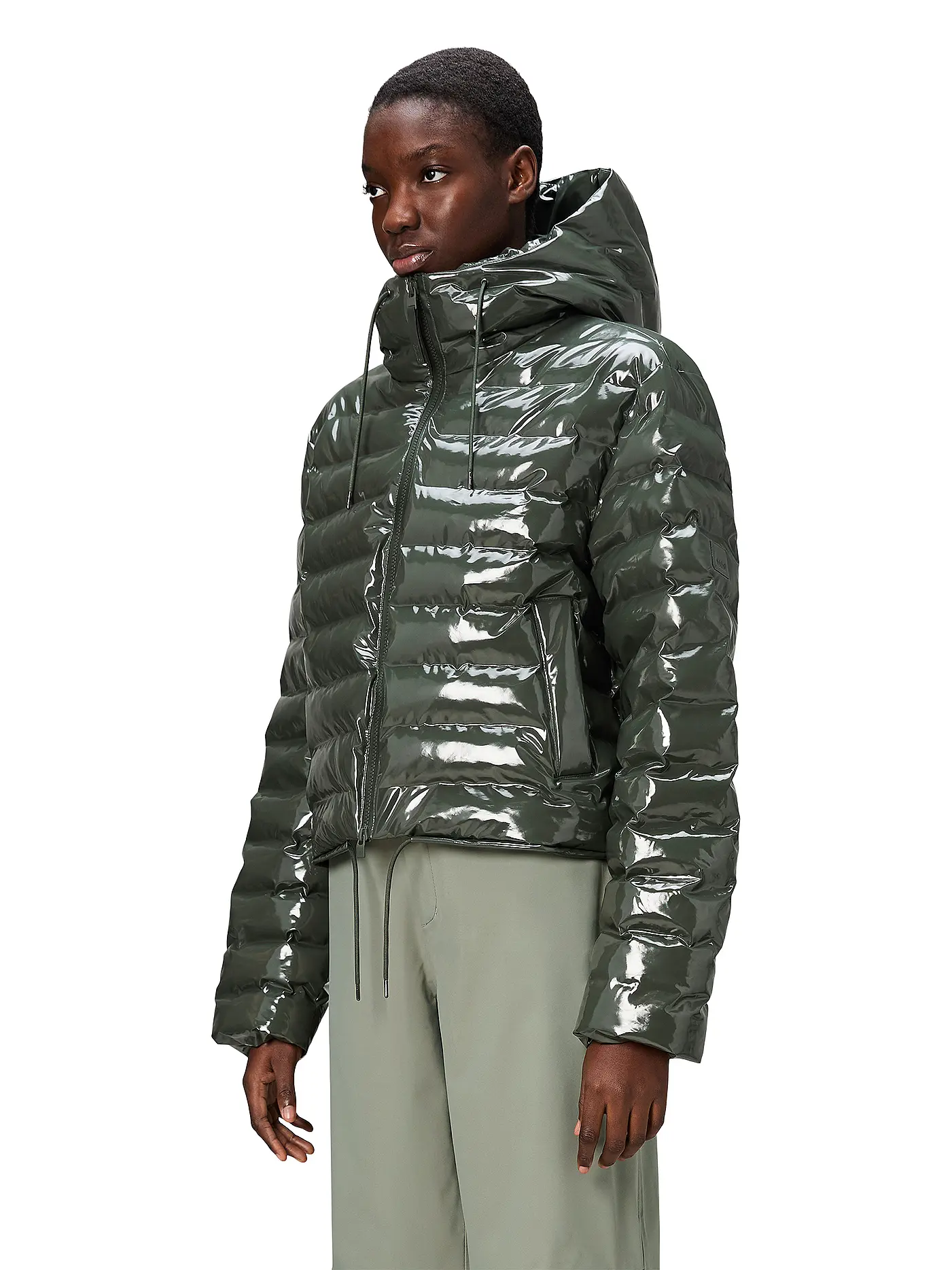 RAINS | Steppjacke LOHJA SHORT PUFFER JACKET | olive