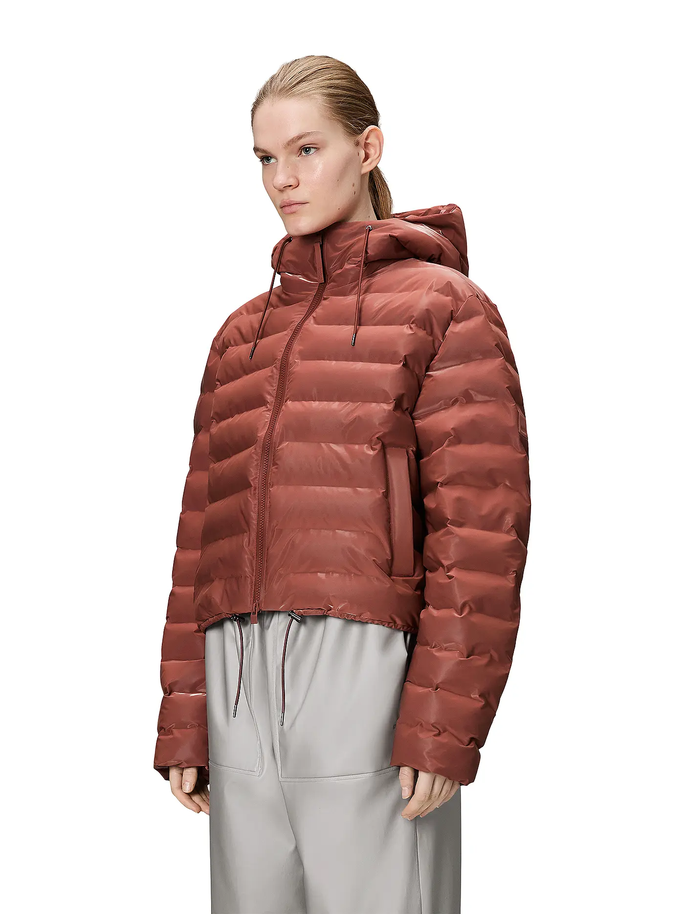 RAINS | Steppjacke LOHJA SHORT PUFFER JACKET | orange