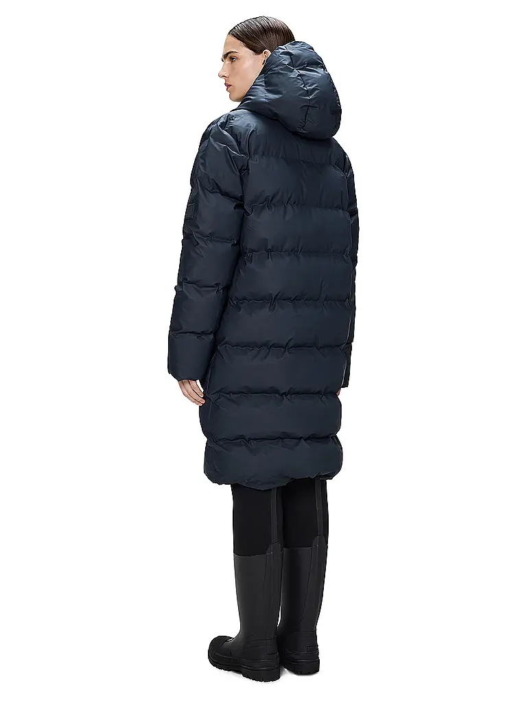 RAINS | Steppmantel ALTA LONGER PUFFER JACKET | dunkelblau