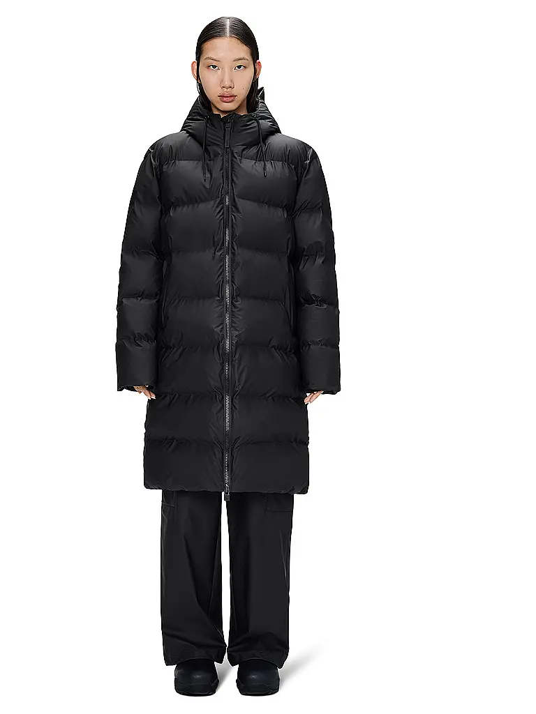 RAINS | Steppmantel ALTA LONGER PUFFER JACKET | schwarz
