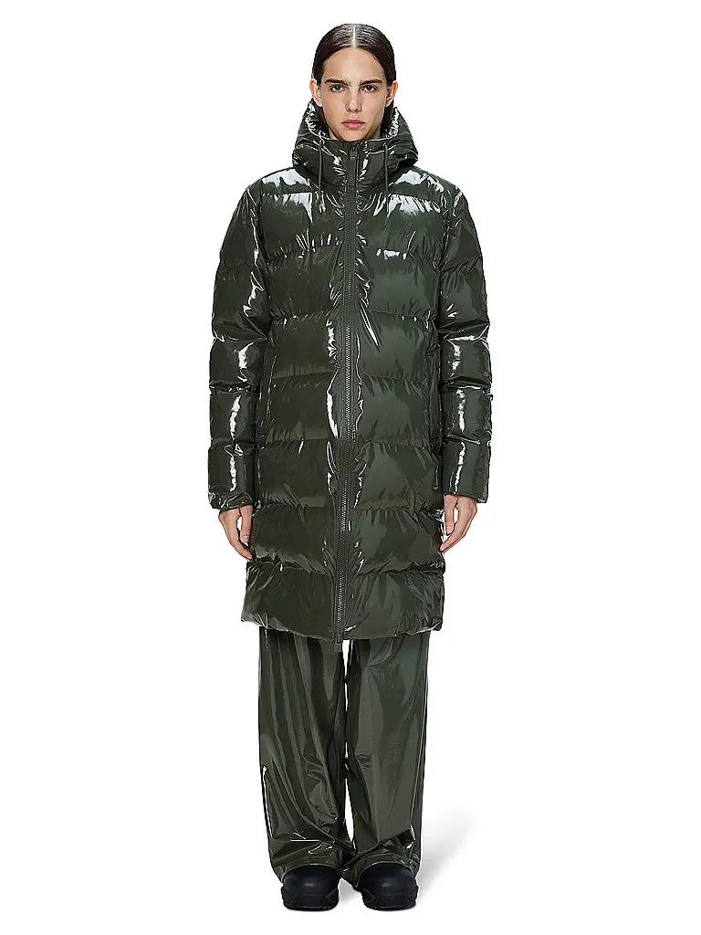 RAINS | Steppmantel ALTA LONGER PUFFER JACKET | olive