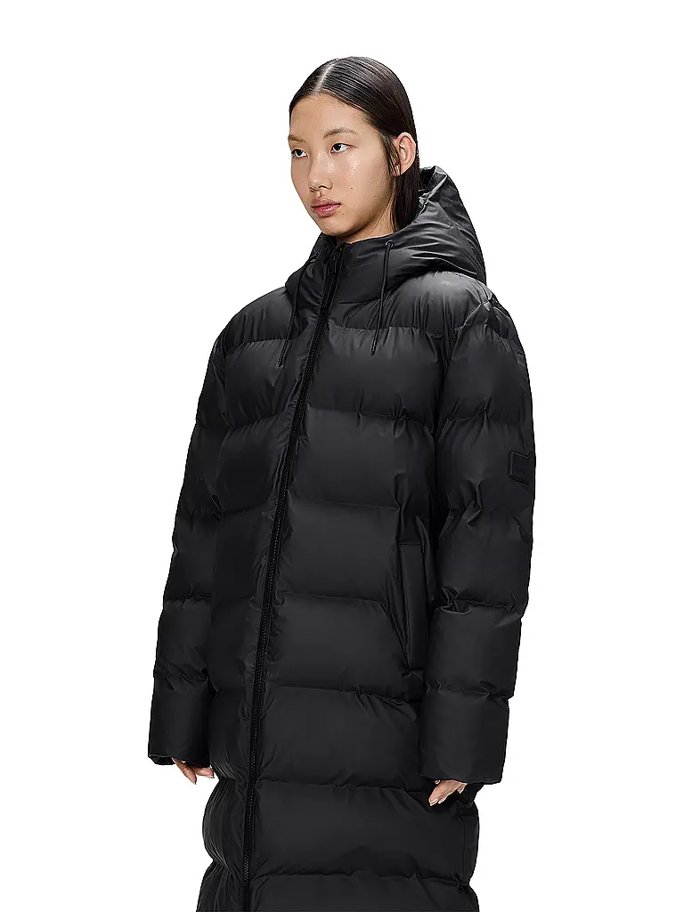 RAINS | Steppmantel ALTA LONGER PUFFER JACKET | schwarz