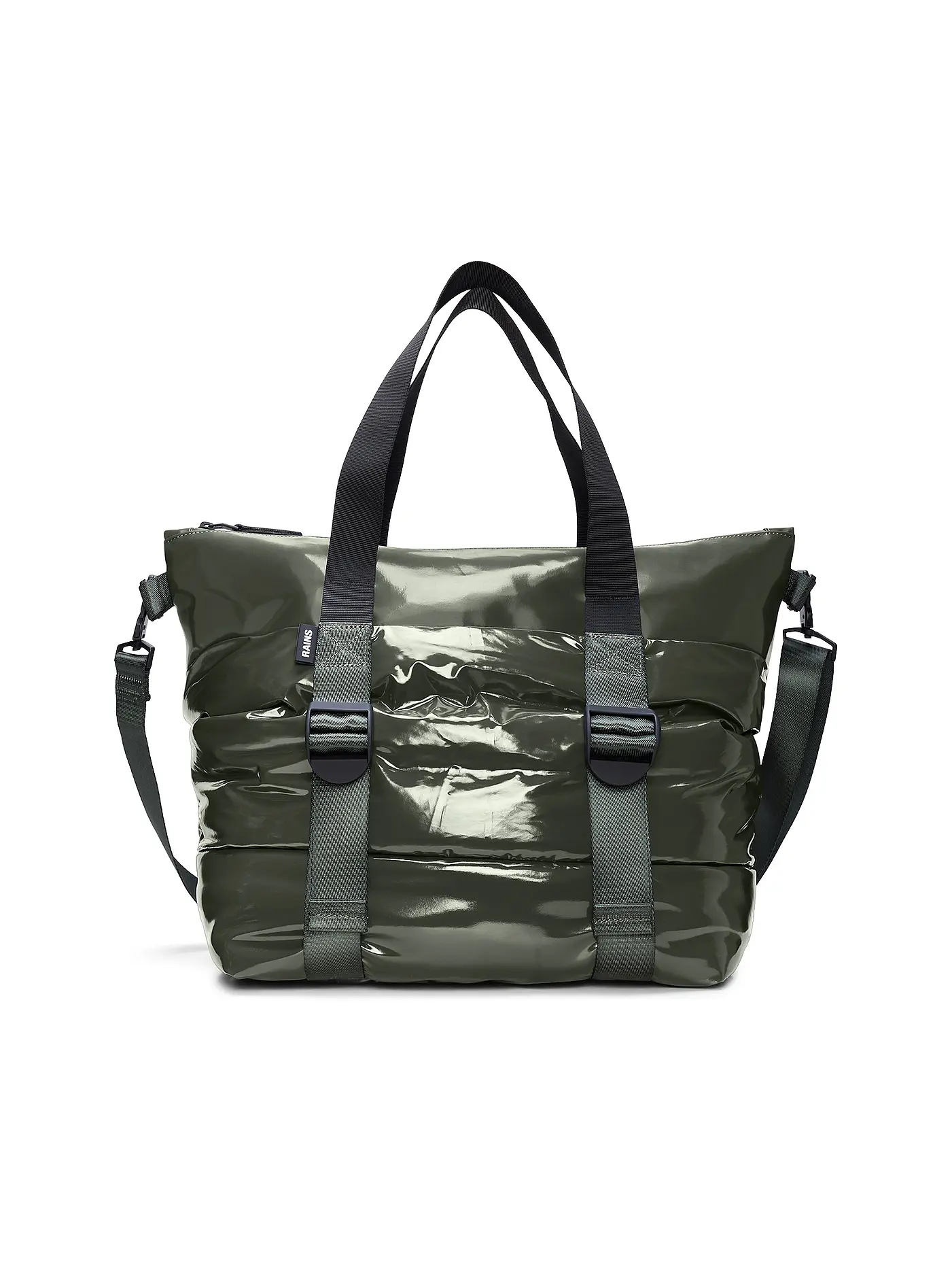 RAINS | Tasche - Henkeltasche PUFFER MIX TOTE BAG MINI W3 | olive