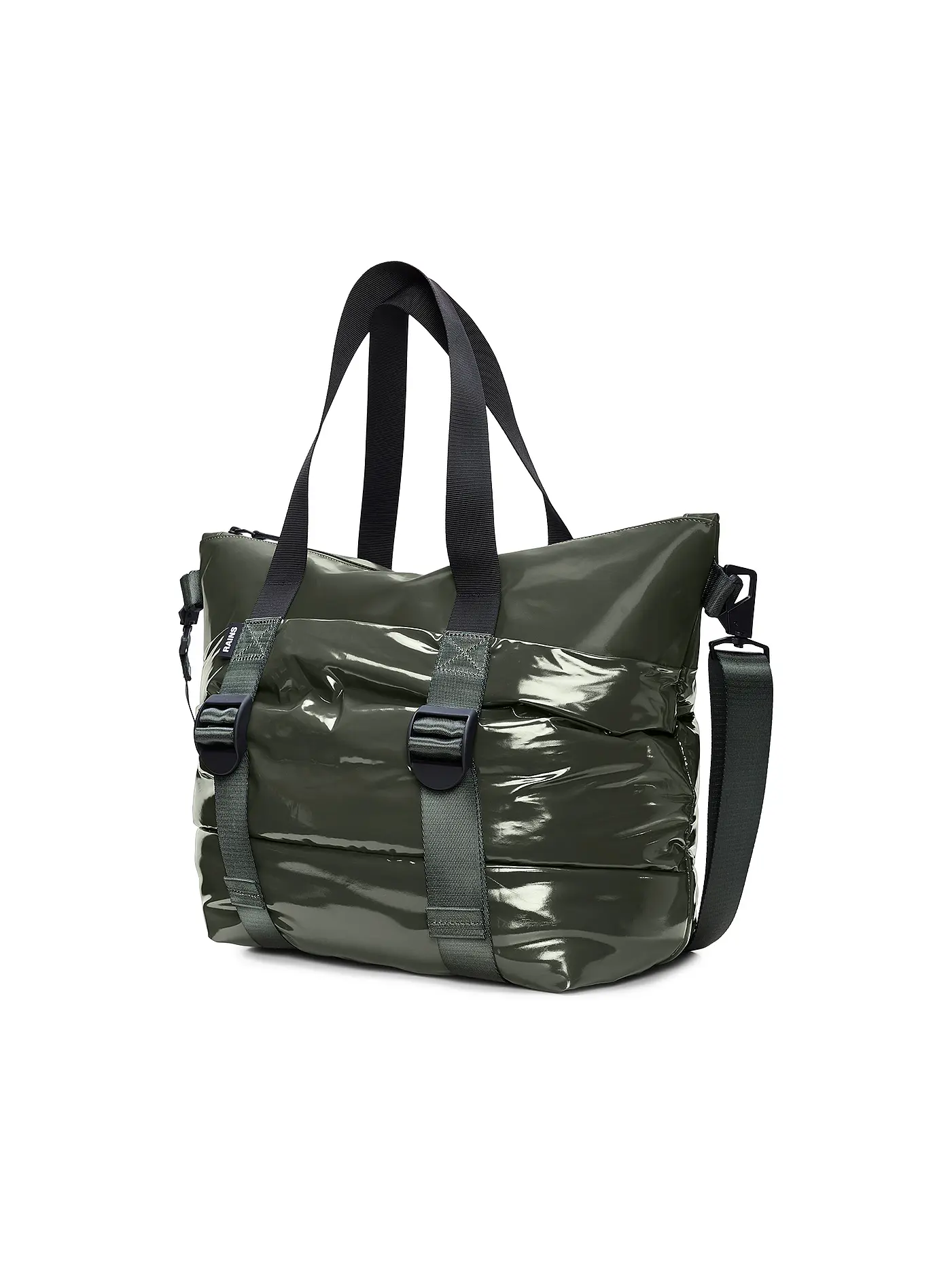RAINS | Tasche - Henkeltasche PUFFER MIX TOTE BAG MINI W3 | olive