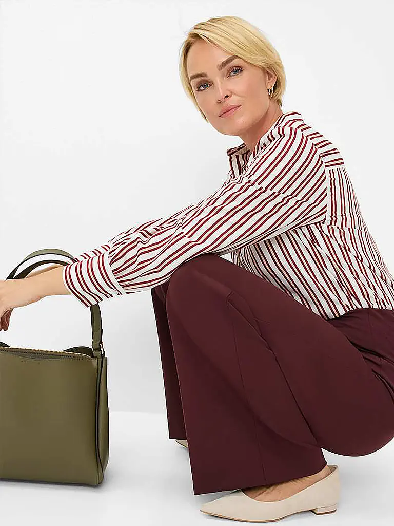 RAPHAELA BY BRAX | Hose Flared Fit LILLYTH  | dunkelrot