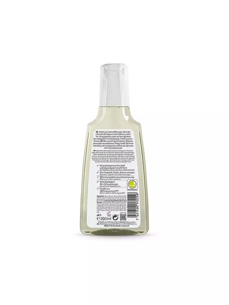 RAUSCH | Sensitive-Shampoo mit Herzsamen 200ml | keine Farbe