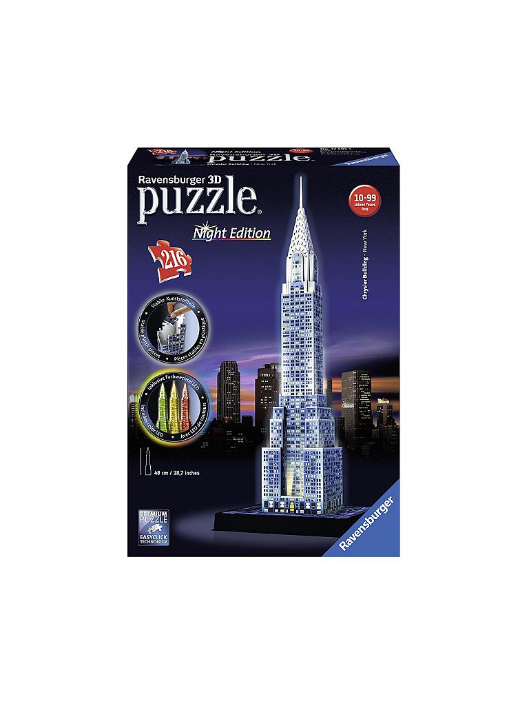 RAVENSBURGER | 3D Puzzle - Chrysler Building bei Nacht | keine Farbe