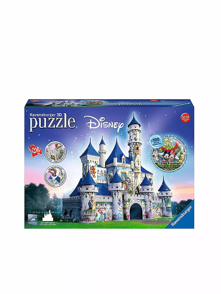 RAVENSBURGER | 3D Puzzle - Disney Schloss 216 Teile | keine Farbe