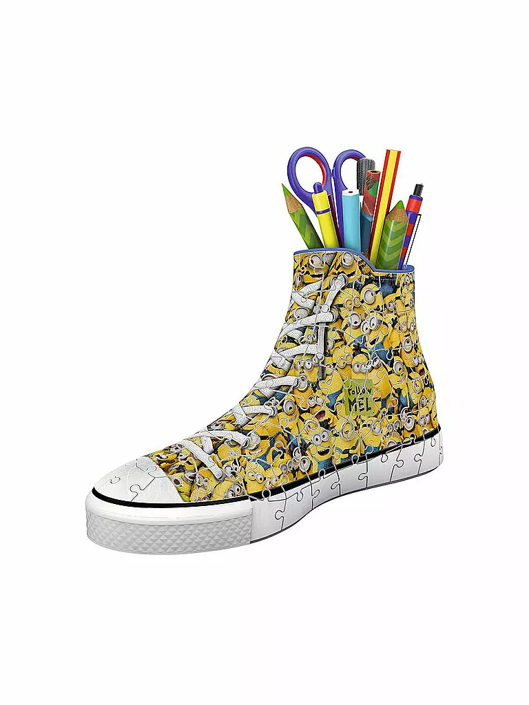 RAVENSBURGER | 3D Puzzle 11262 Sneaker Minions - Praktischer Stiftehalter - 108 Teile | keine Farbe