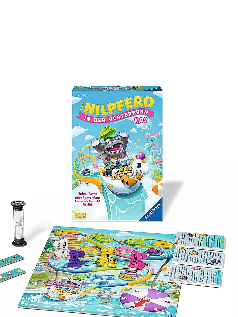 RAVENSBURGER | Brettspiel - Das Nilpferd in der Achterbahn Kids | keine Farbe