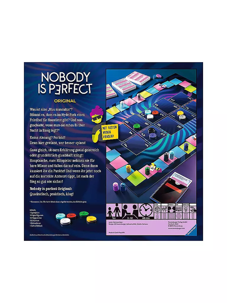 RAVENSBURGER | Brettspiel - Nobody is perfect Original | keine Farbe