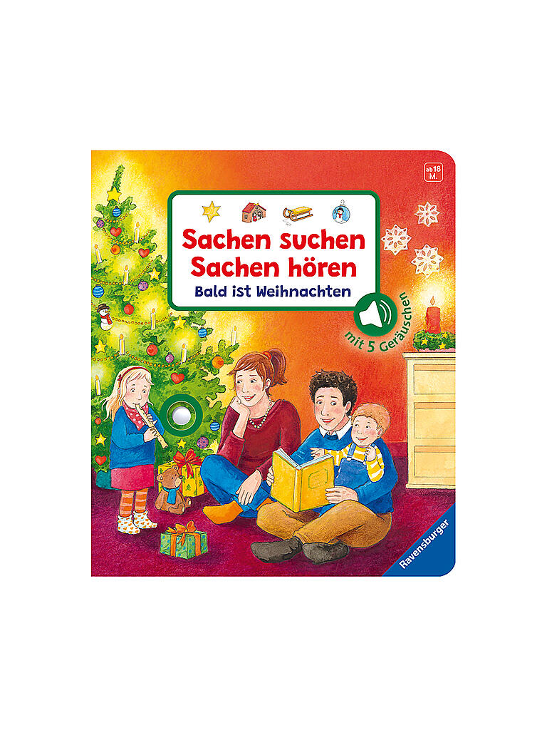 RAVENSBURGER | Buch - Sachen suchen, Sachen hören: Bald ist Weihnachten, mit Soundeffekten | keine Farbe