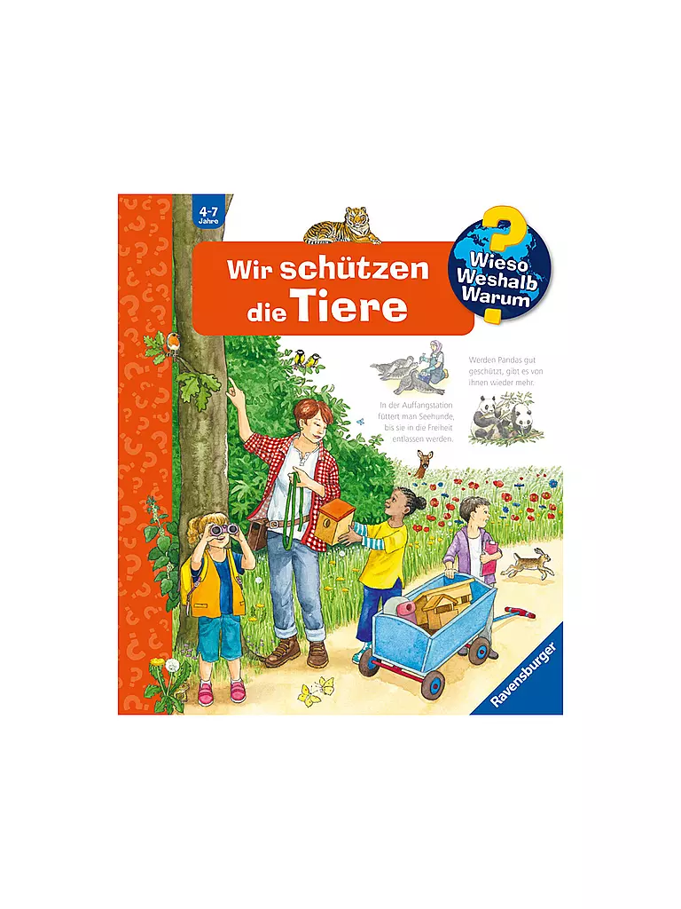 RAVENSBURGER | Buch - Wieso Weshalb Warum -   Wir schützen die Tiere  | keine Farbe