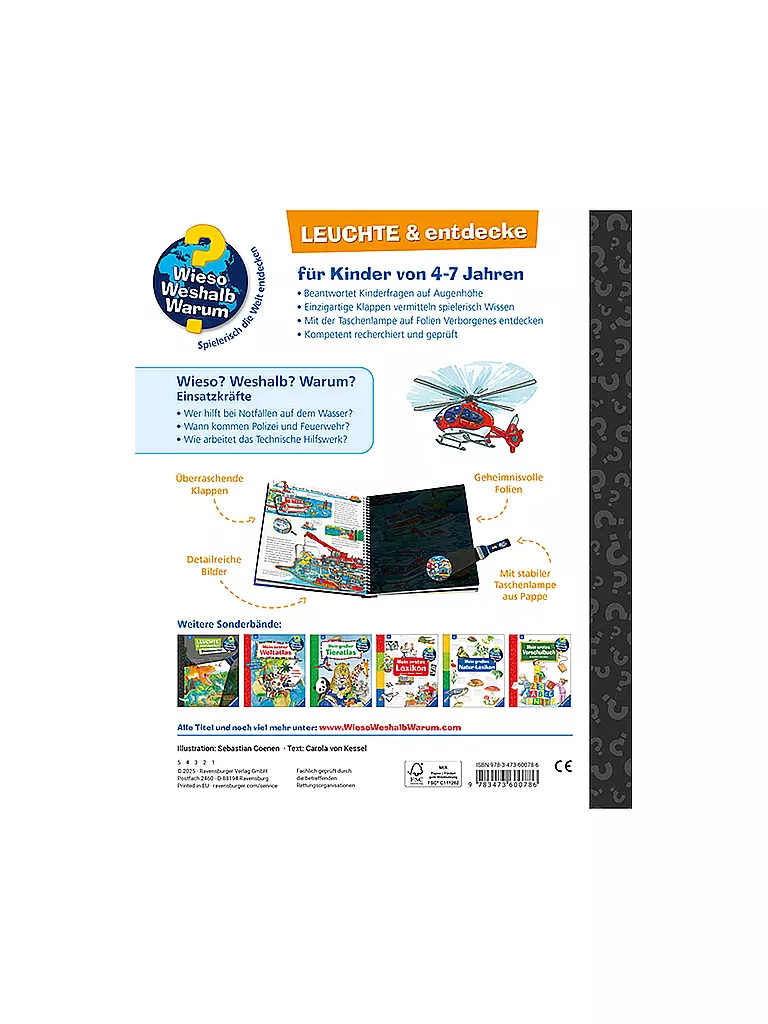RAVENSBURGER | Buch - Wieso Weshalb Warum - Einsatzkräfte, Carola von Kessel | keine Farbe