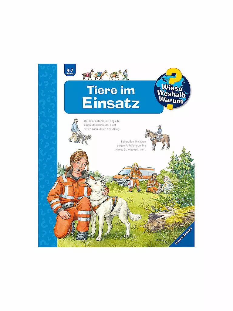 RAVENSBURGER | Buch - Wieso Weshalb Warum - Tiere im Einsatz Band 16 | keine Farbe