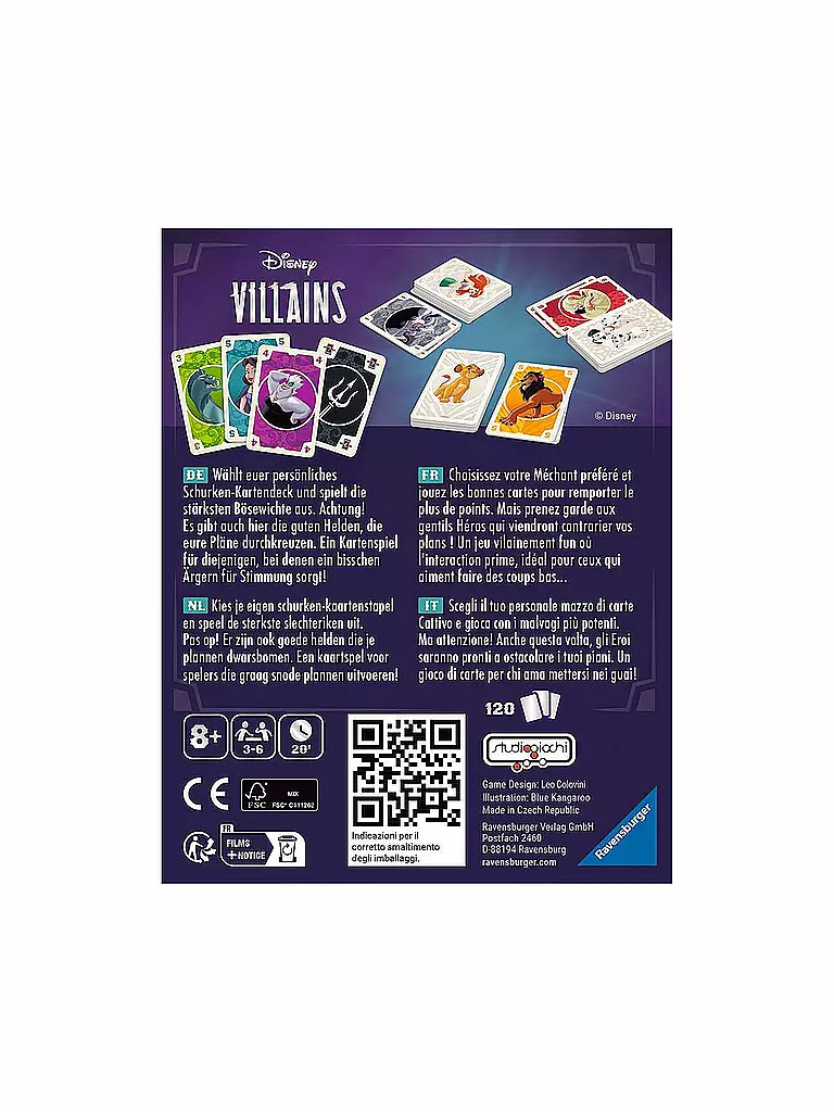 RAVENSBURGER | Disney Villains - The Card Game | keine Farbe